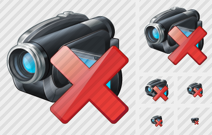 Video Camera Delete Icon Video Camera Delete Icon