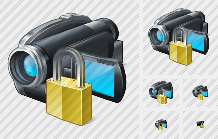 Video Camera Locked Icon Video Camera Locked Icon