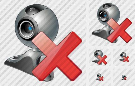 Web Camera Delete Symbol Web Camera Delete Symbol
