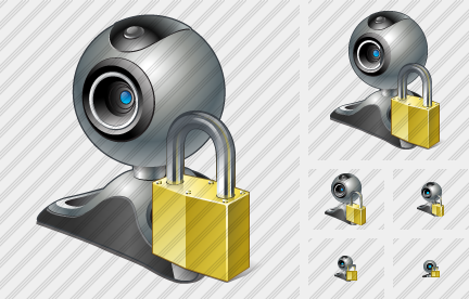 Web Camera Locked Symbol Web Camera Locked Symbol