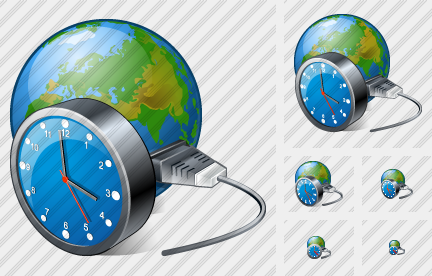 Icona Connessione in Rete Orologio