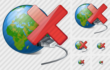 Icona Connessione in Rete Elimina