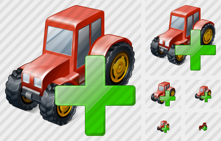 Wheeled Tractor Add Icon Wheeled Tractor Add Icon