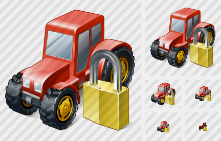 Wheeled Tractor Locked Icon Wheeled Tractor Locked Icon