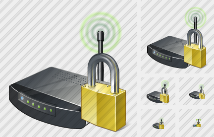 Wi Fi Spot Locked Icon Wi Fi Spot Locked Icon