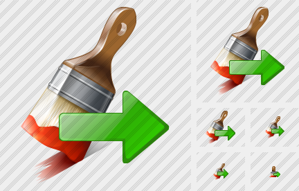 Иконка Широкая кисть Краска Экспорт