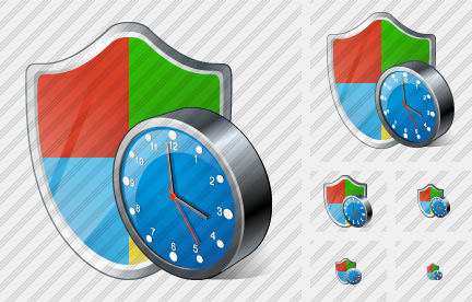 Icona Sicurezza di Windows Orologio Icona Sicurezza di Windows Orologio