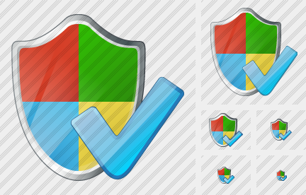 Icona Sicurezza di Windows Ok Icona Sicurezza di Windows Ok