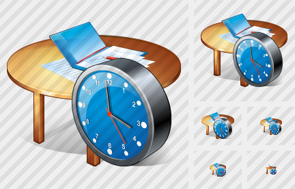 Icono Work Table Clock Icono Work Table Clock