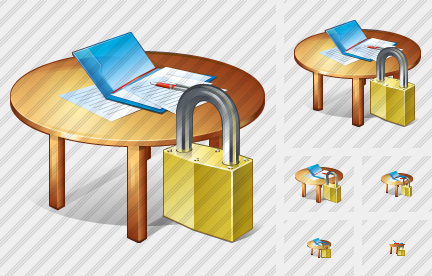 Icono Work Table Locked Icono Work Table Locked