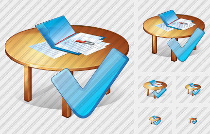 Icono Work Table Ok Icono Work Table Ok
