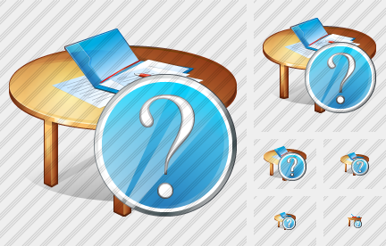 Icono Work Table Question Icono Work Table Question