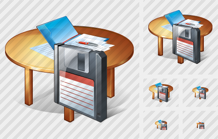 Icono Work Table Save Icono Work Table Save