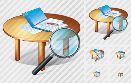 Icono Work Table Search 2