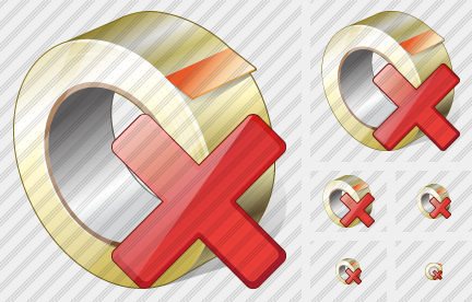 Adhesive Tape Delete Icon