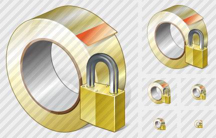 Adhesive Tape Locked Icon