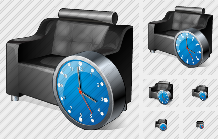 Icône Armchair Clock Icône Armchair Clock