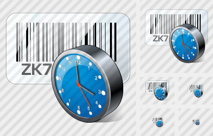 Bar Code Clock Icon