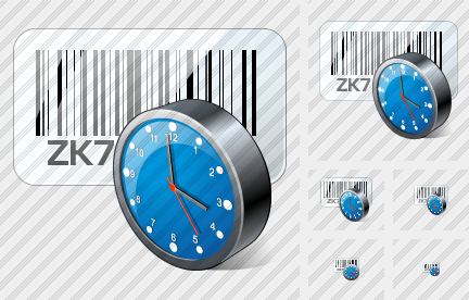 Icône Bar Code Clock