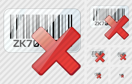 Bar Code Delete Icon