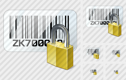 Icono Bar Code Locked