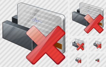 Card Reading Device Delete Symbol