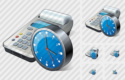 Cash Register Clock Icon