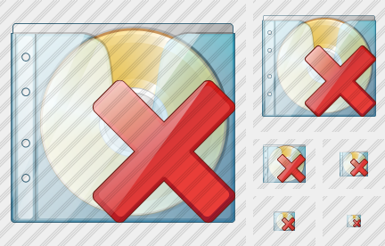 CD Box Delete Symbol