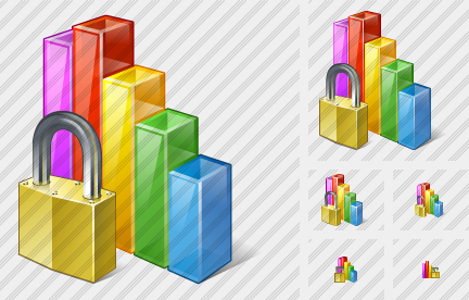 Иконка Диаграмма Заблокировать