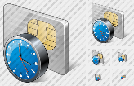 Chip Card Clock Icon