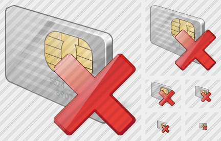 Chip Card Delete Symbol