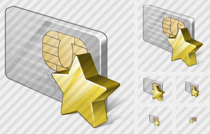 Icona Scheda con Microcircuito Integrato Preferiti