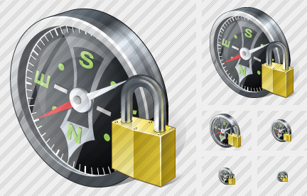 Icône Compass Locked Icône Compass Locked