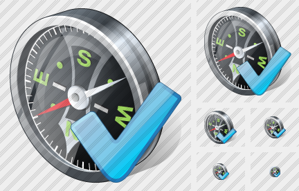 Icône Compass Ok Icône Compass Ok