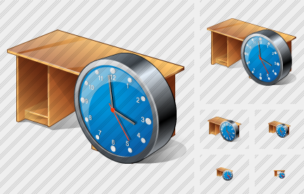 Computer Desktop Clock Icon