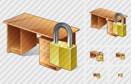 Computer Desktop Locked Symbol