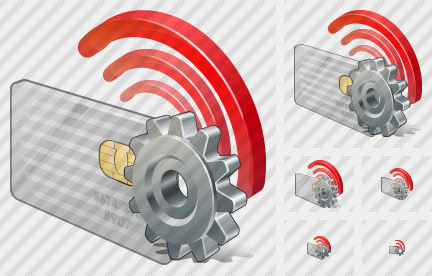 Icona Scheda con Microcircuito Integrato senza Contatto Impostazioni Icona Scheda con Microcircuito Integrato senza Contatto Impostazioni