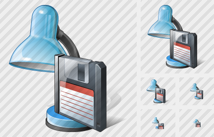 Desk Lamp Save Symbol