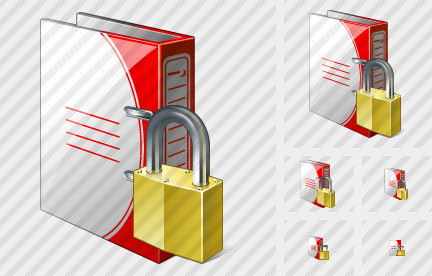 Иконка Папка для документов Заблокировать
