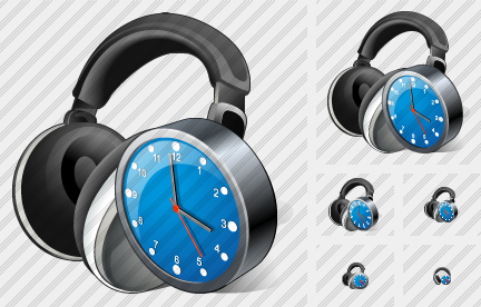 Icono Ear Phone Clock