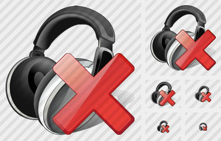 Ear Phone Delete Symbol Ear Phone Delete Symbol