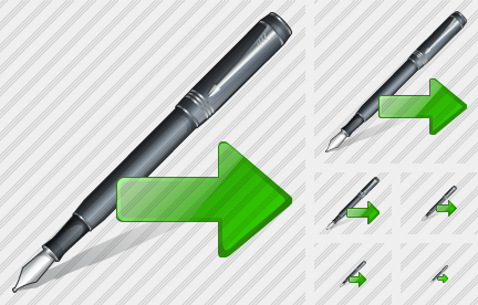 Feather Pen Export Icon
