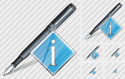 Icono Feather Pen Info