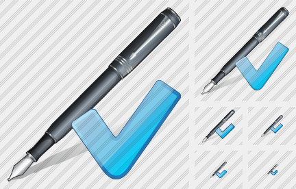 Icono Feather Pen Ok