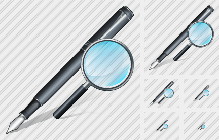 Icono Feather Pen Search 2