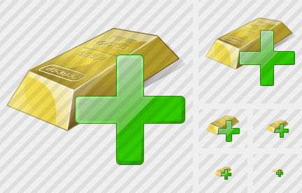 Gold Add Symbol Gold Add Symbol