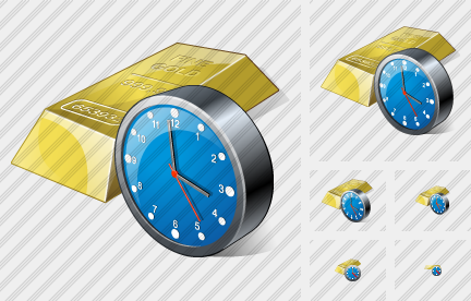 Gold Clock Symbol Gold Clock Symbol