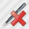 Feather Pen Delete Icon