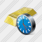 Gold Clock Icon