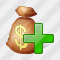 Money Bag Add Icon